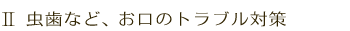 虫歯などお口のトラブル対策